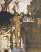 John Singer Sargent Two Nude Bathers Standing on a Wharf (mk18) Sweden oil painting artist